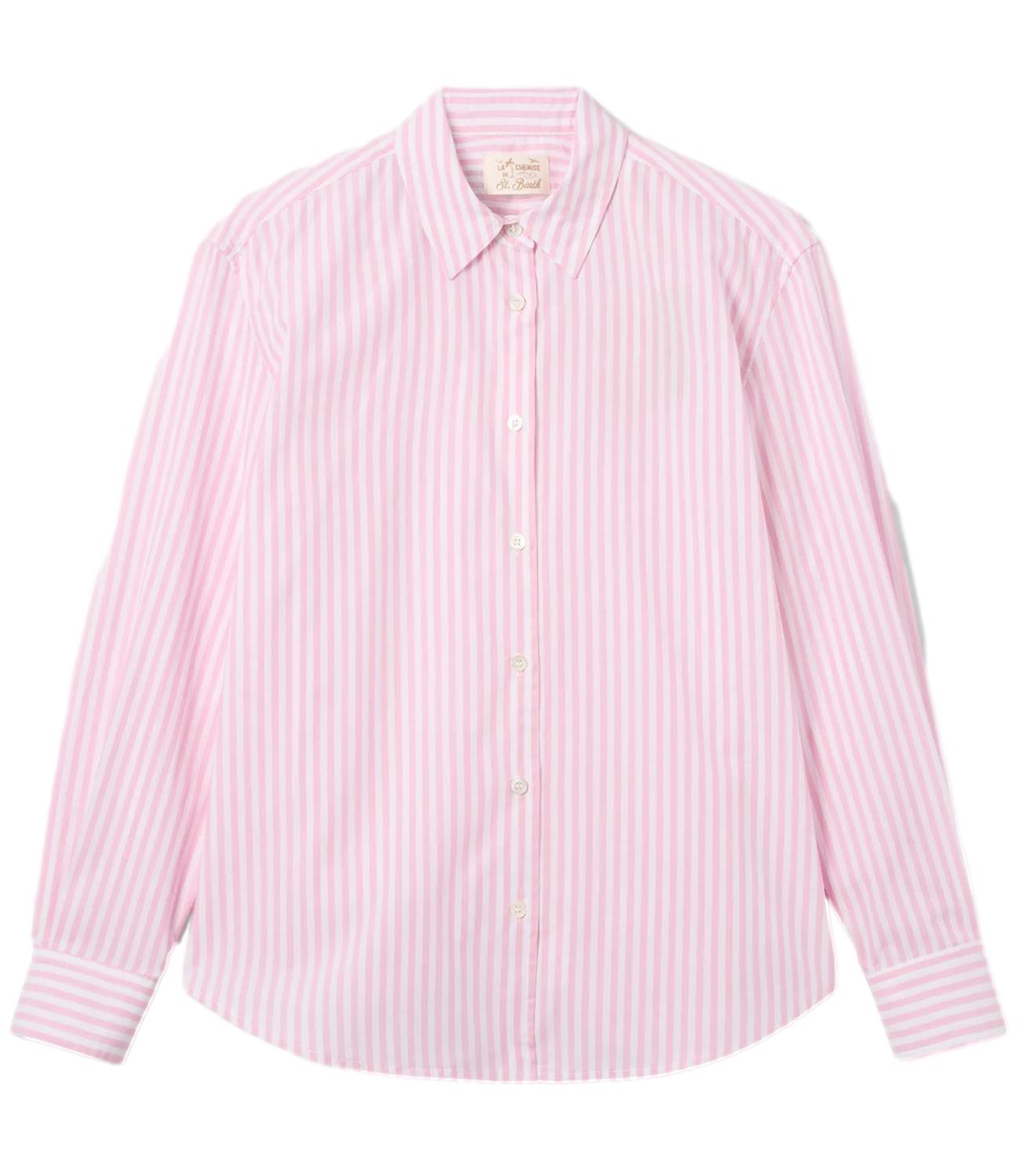 MC2 Saint Barth Camicia Meredith Righe Rosa Donna