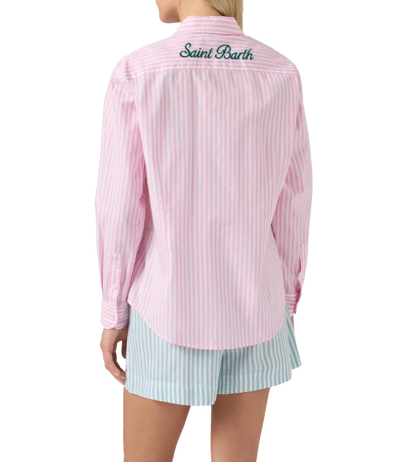 MC2 Saint Barth Camicia Meredith Righe Rosa Donna