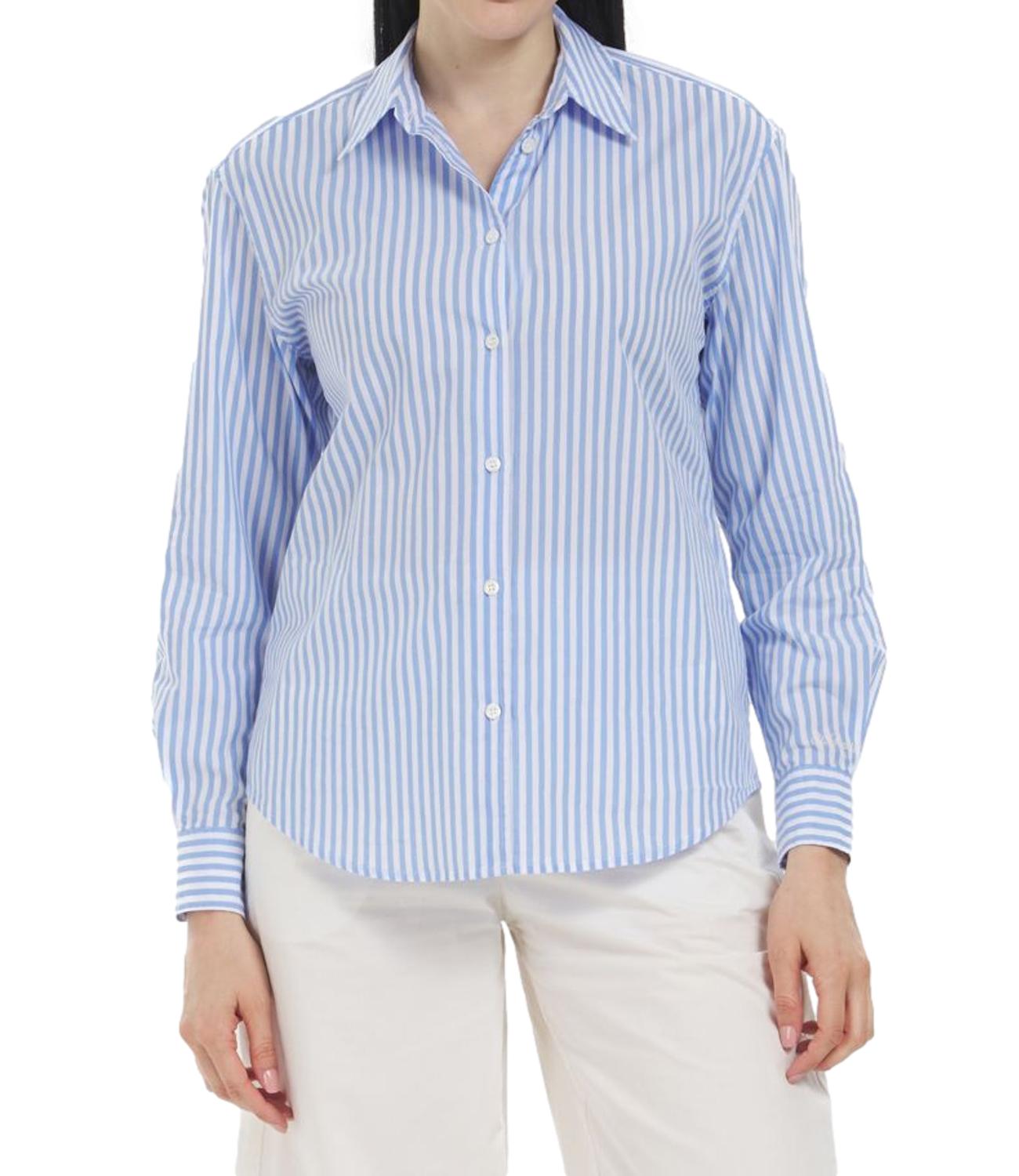 Mc2 Saint Barth Camicia Meredith Righe Azzurre Donna