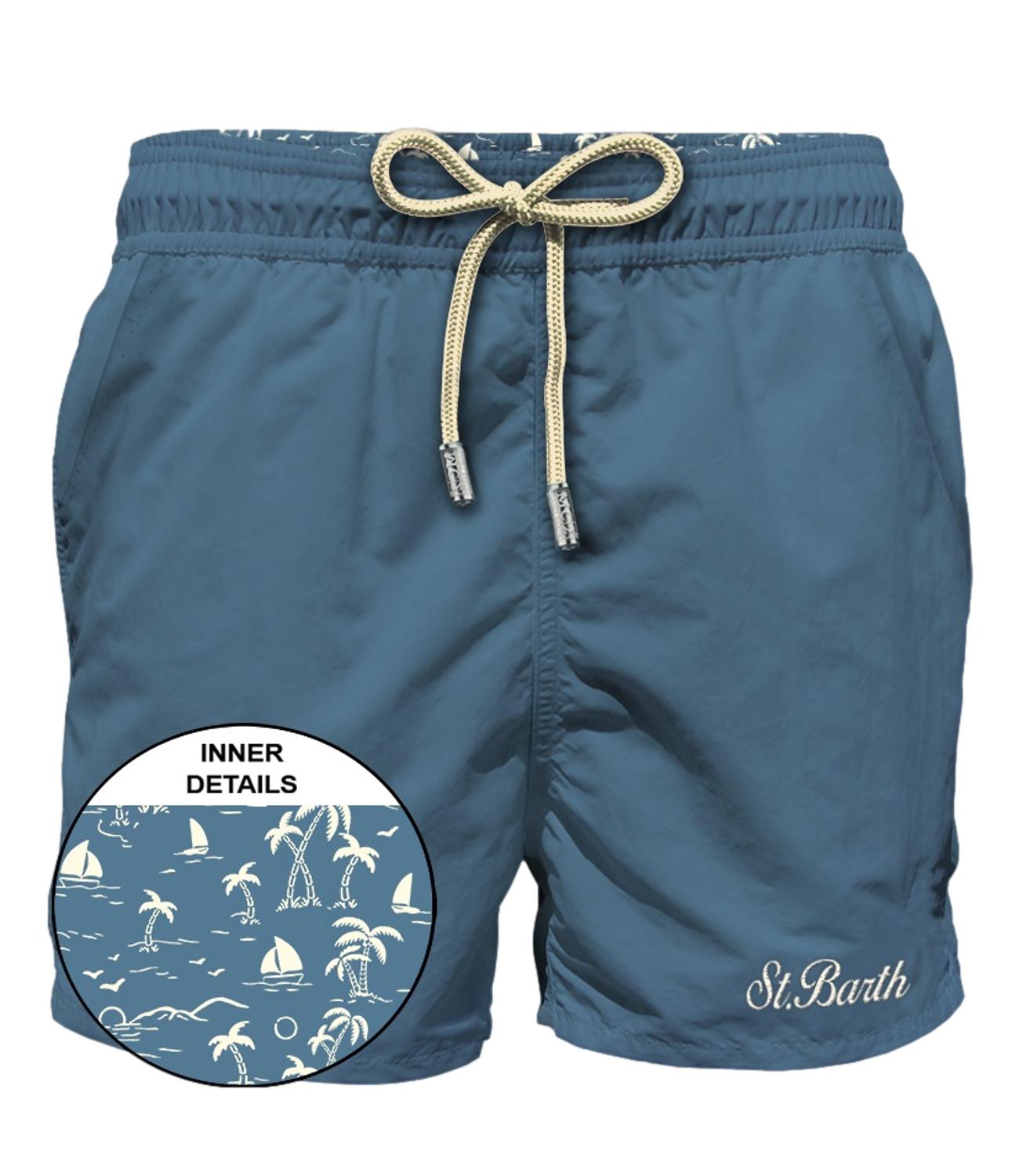 MC2 Saint Barth Costume Patmos Dusty Blue Uomo