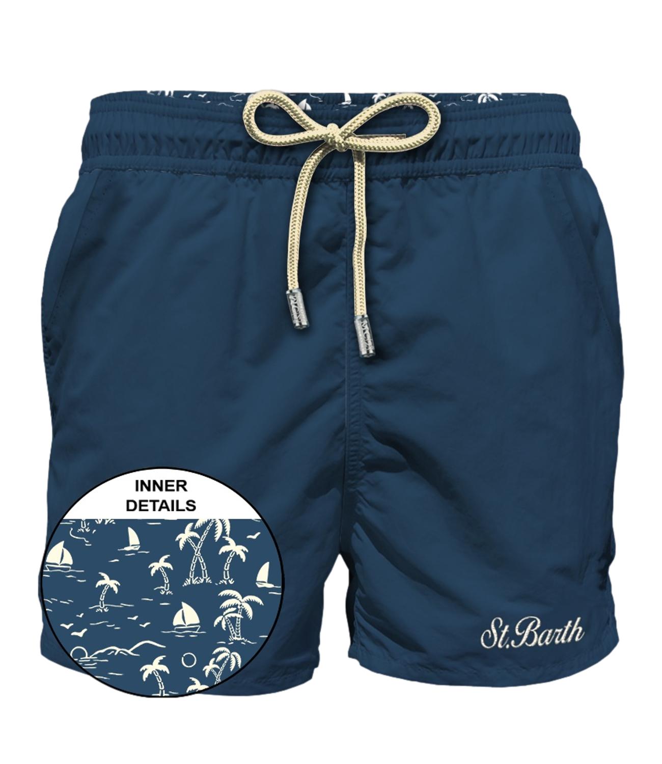 MC2 Saint Barth Costume Patmos Marine Blue Uomo