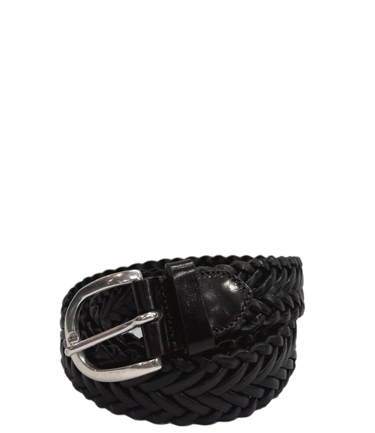 Cintura Minoronzoni marrone intrecciata