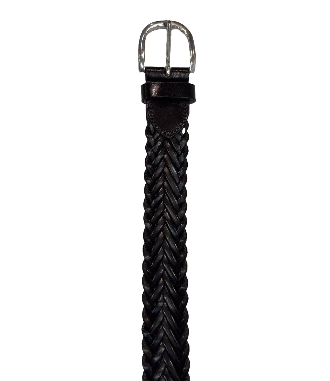 Cintura Minoronzoni marrone intrecciata