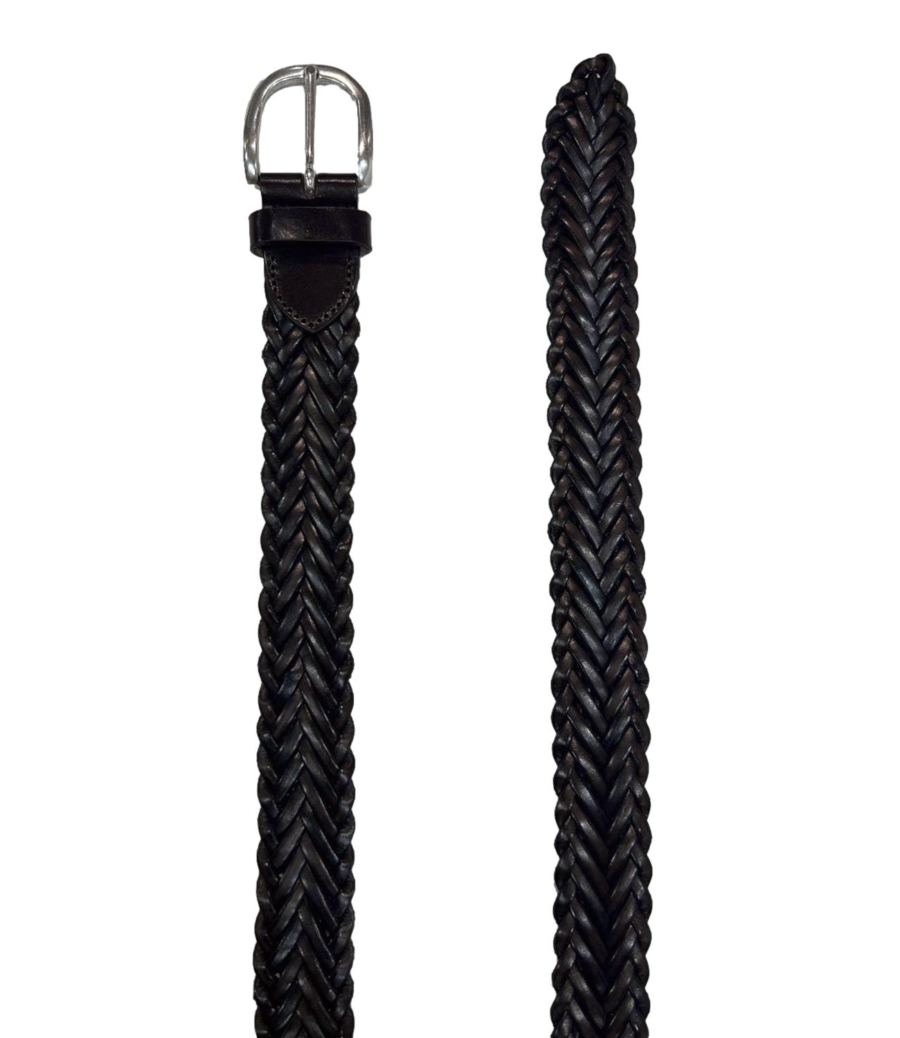 Cintura Minoronzoni marrone intrecciata