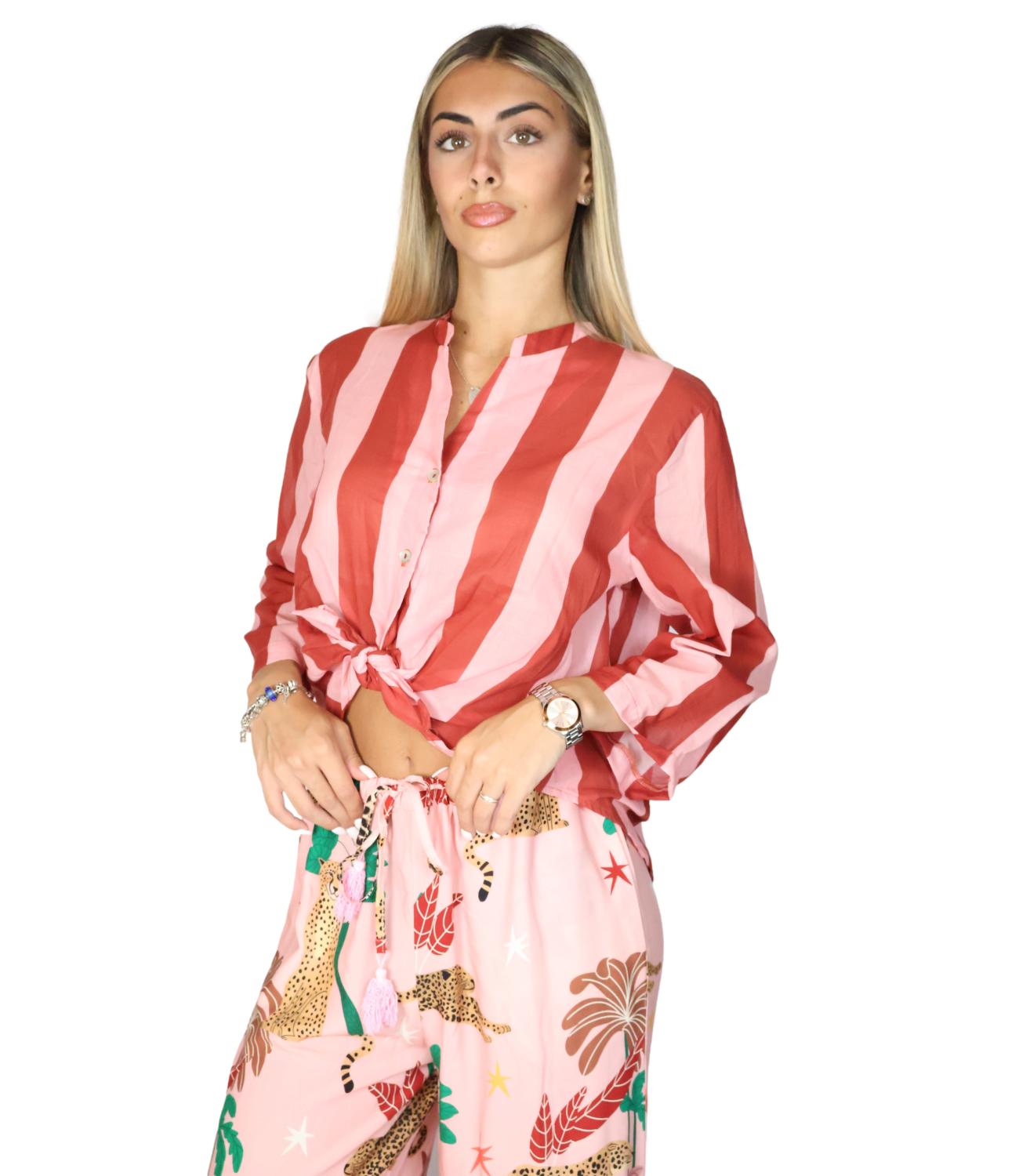 Motel Camicia Riga India/Rosa Donna