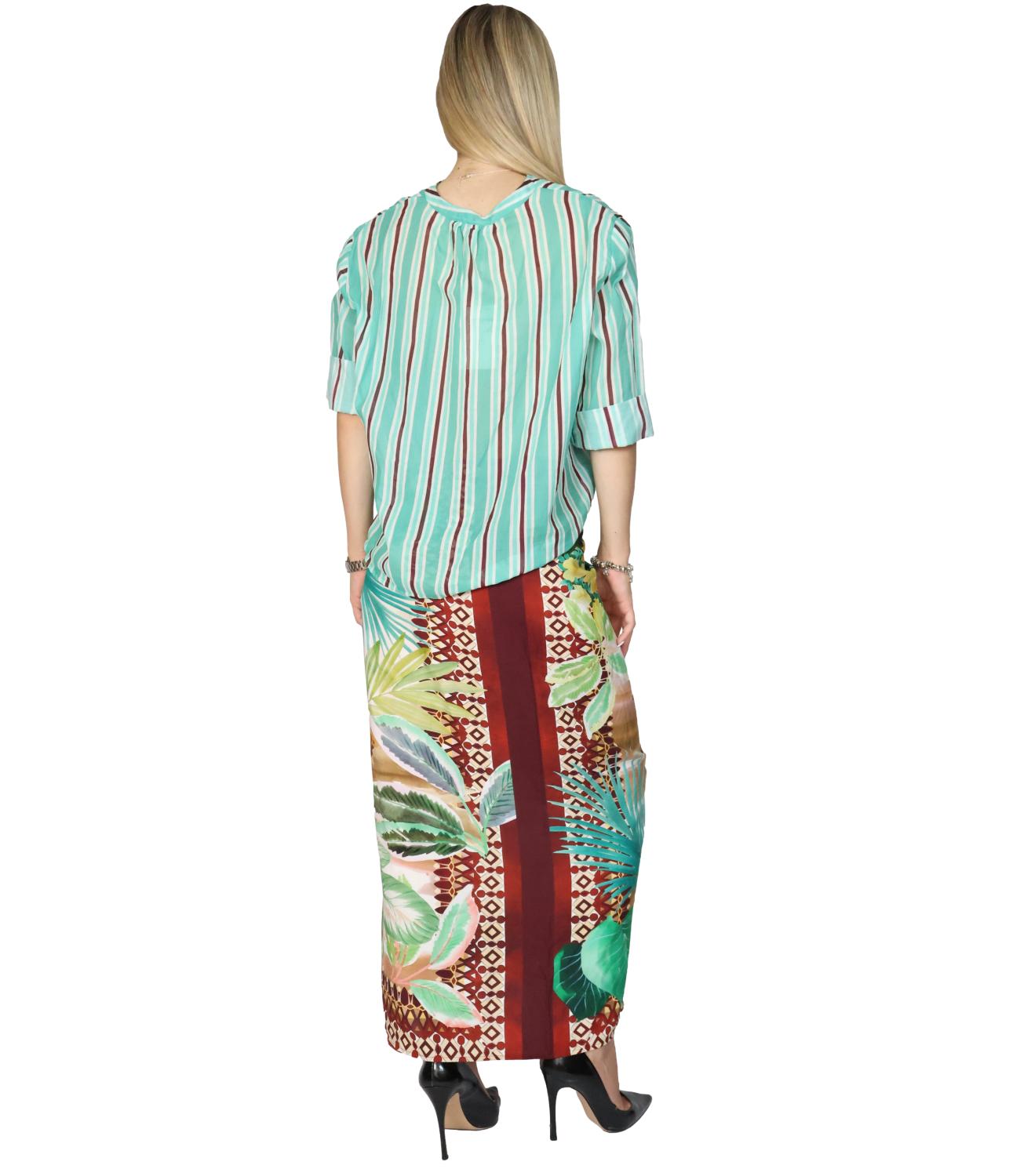 Motel Camicia Riga Celeste Donna