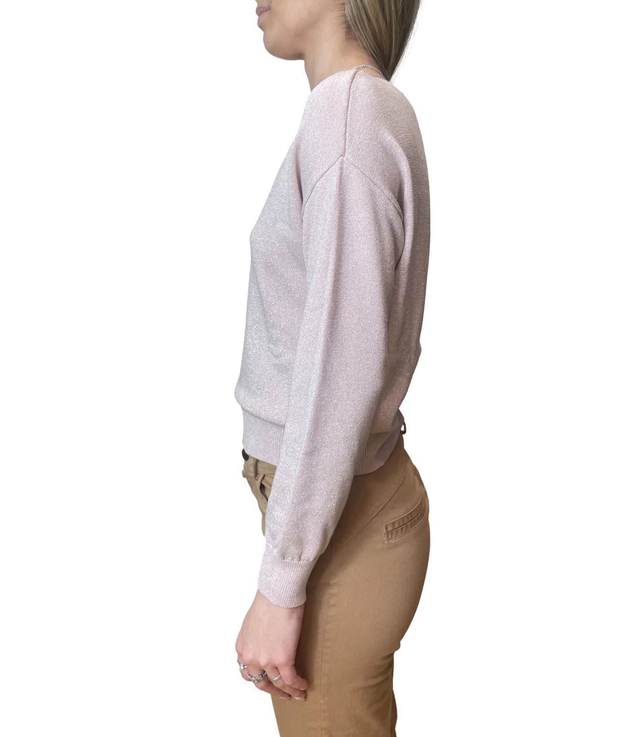 Motel Maglia Lurex Rosa Donna
