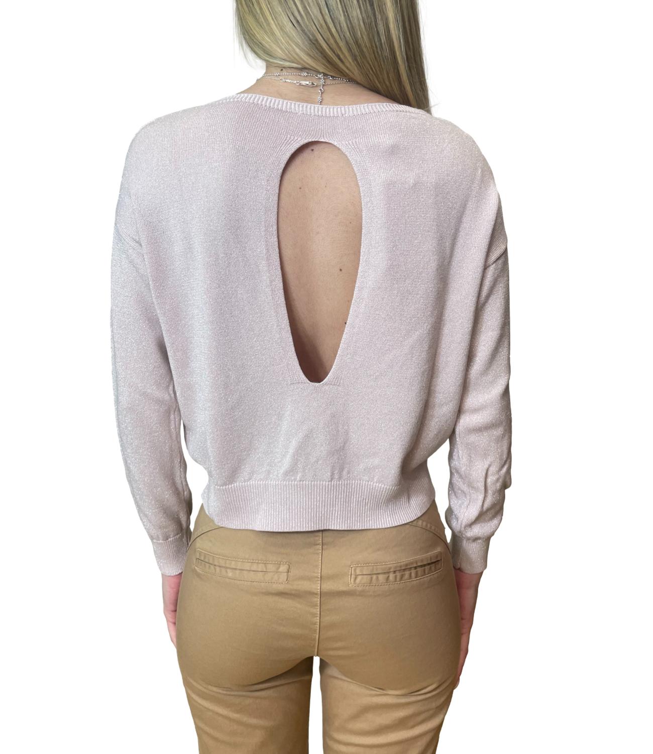 Motel Maglia Lurex Rosa Donna