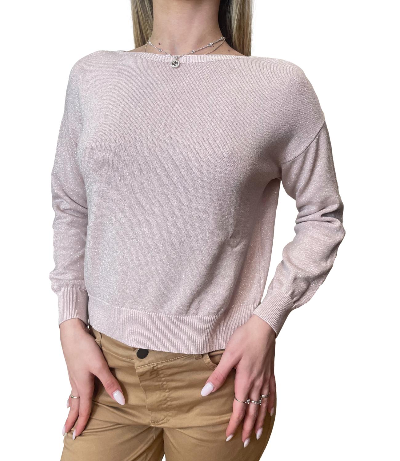 Motel Maglia Lurex Rosa Donna