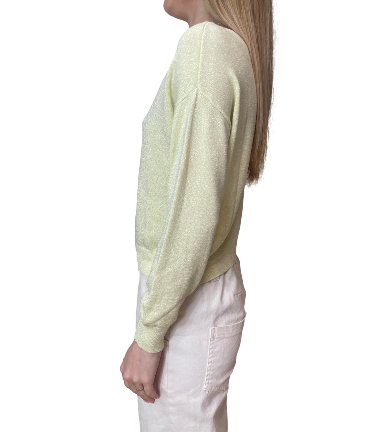 Motel Maglia Lurex Giallino Donna