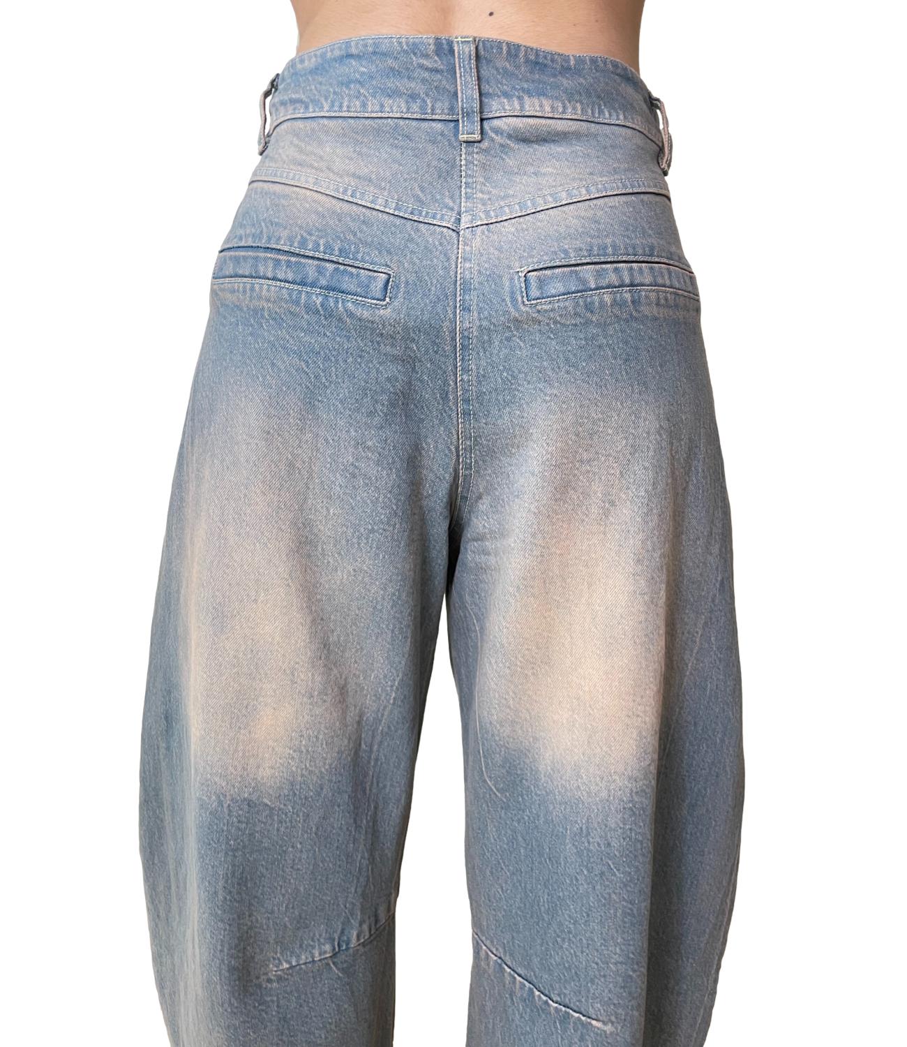 Motel Pantalone Denim Salmone Donna