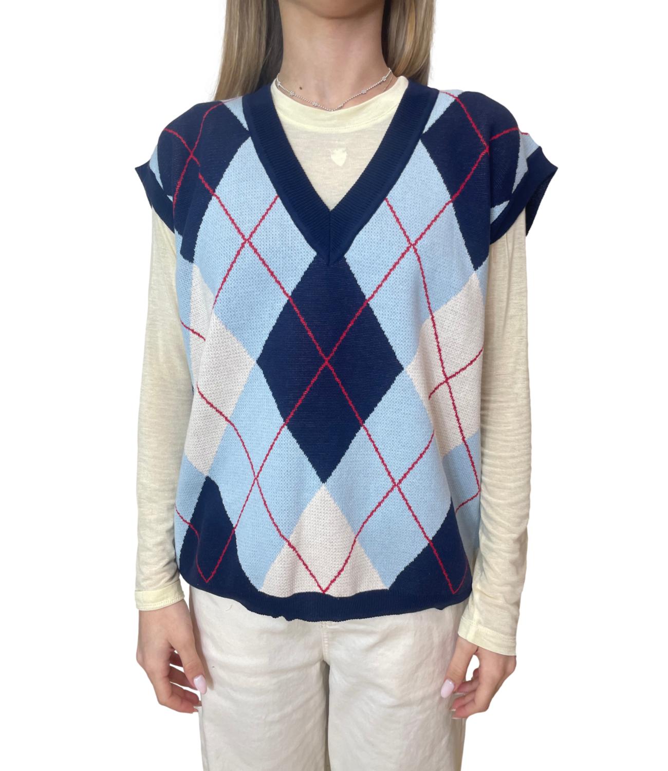 Motel Gilet Rombi Blu Donna
