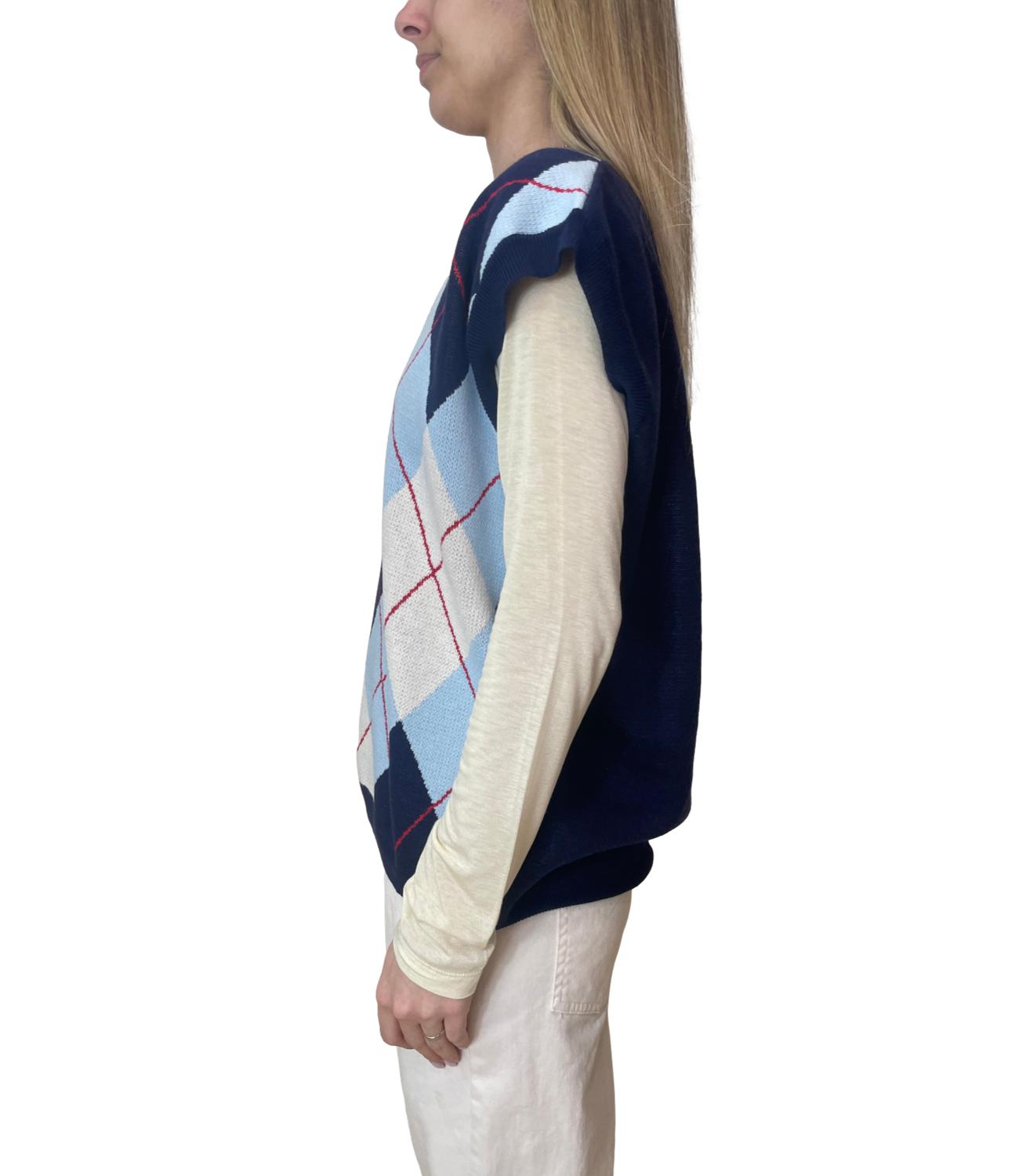 Motel Gilet Rombi Blu Donna