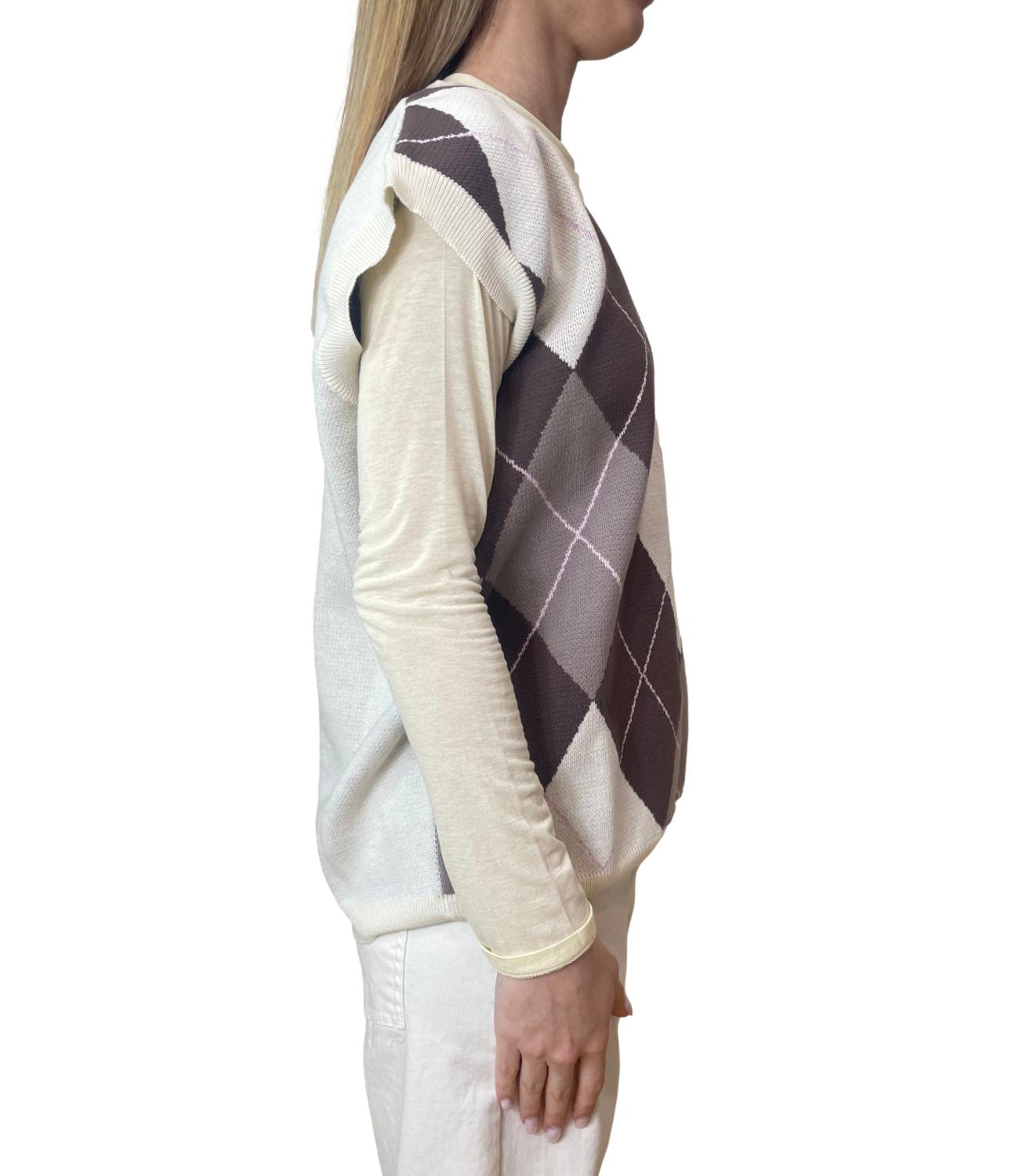 Motel Gilet Rombi Panna Donna