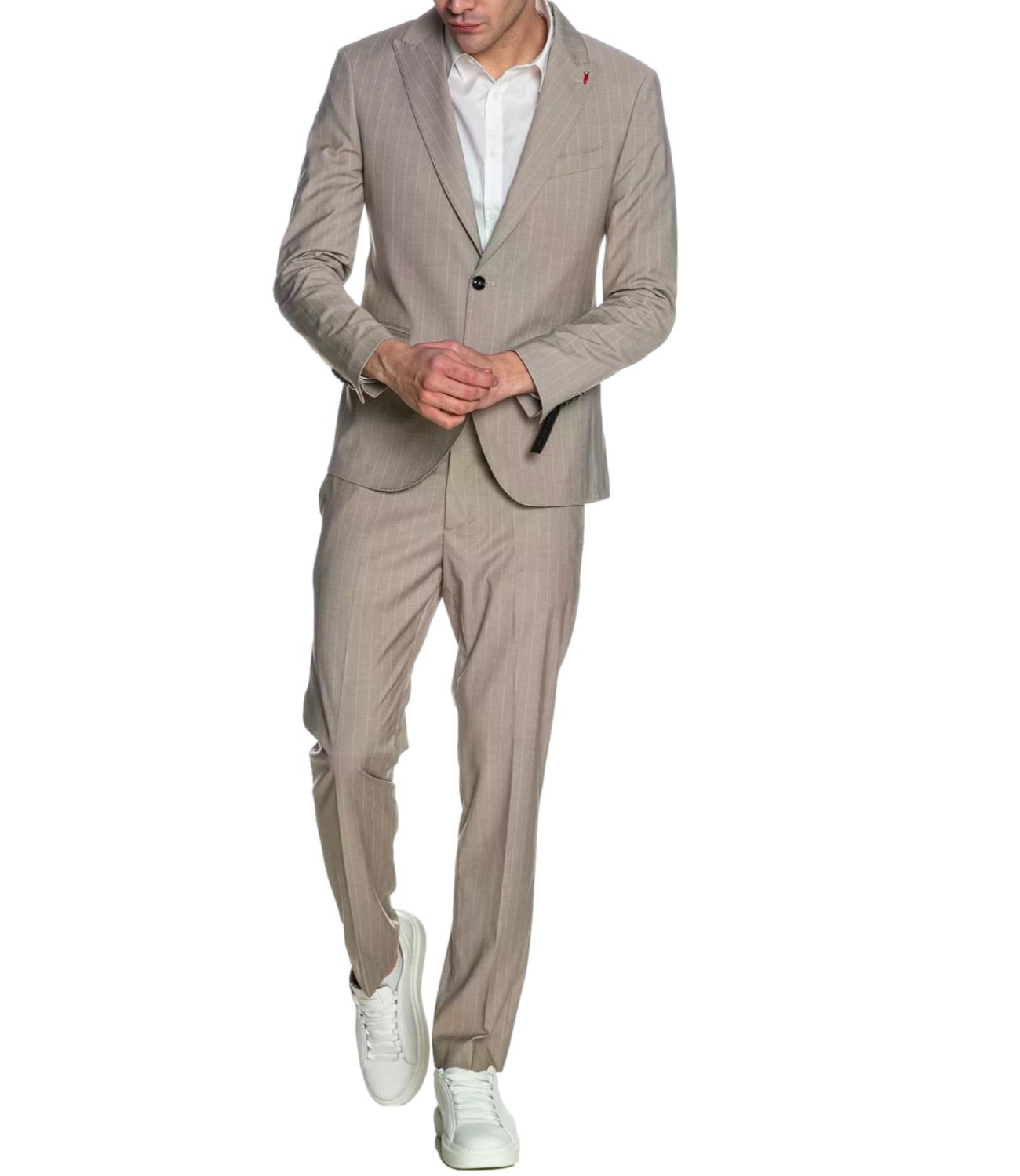 Abito Mulish beige Michelangelo gessato