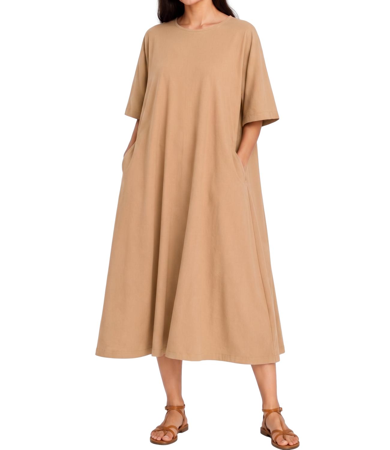 Myastreet Abito Cammello Donna