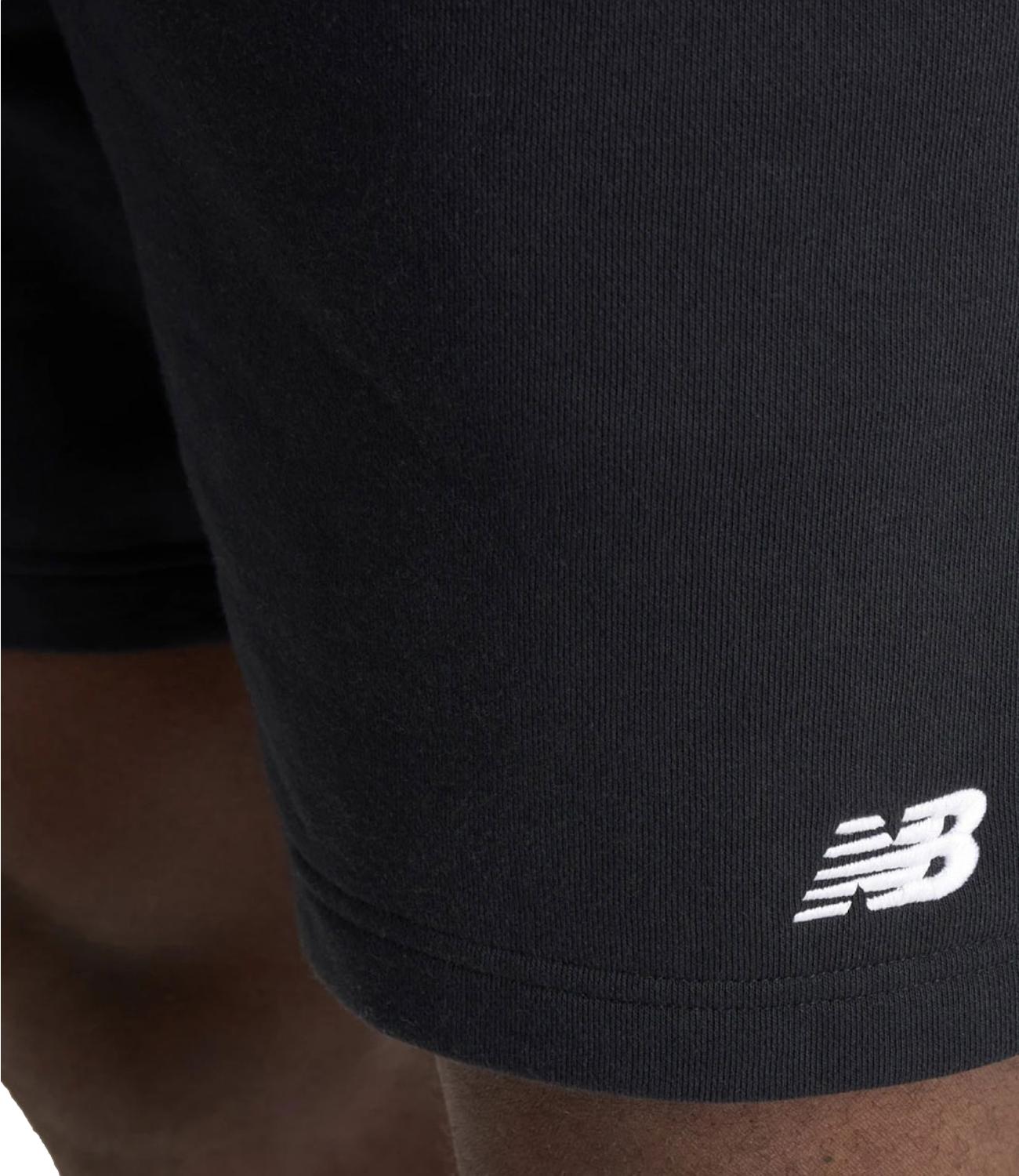 Bermuda in felpa nero da uomo