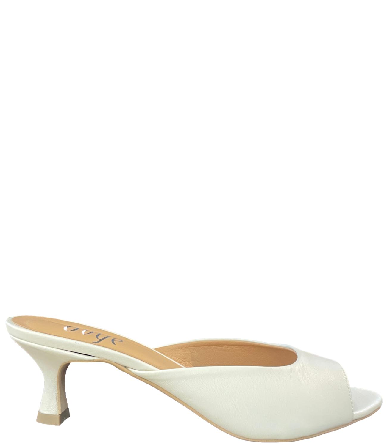 Ovyè Sandalo Nappa Bianco Donna