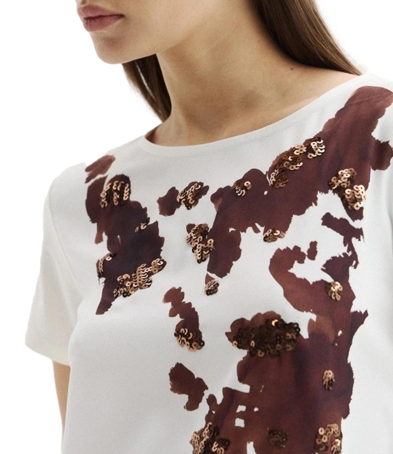 Penny Black T-shirt PBBONDA Cow Print Bianco Donna