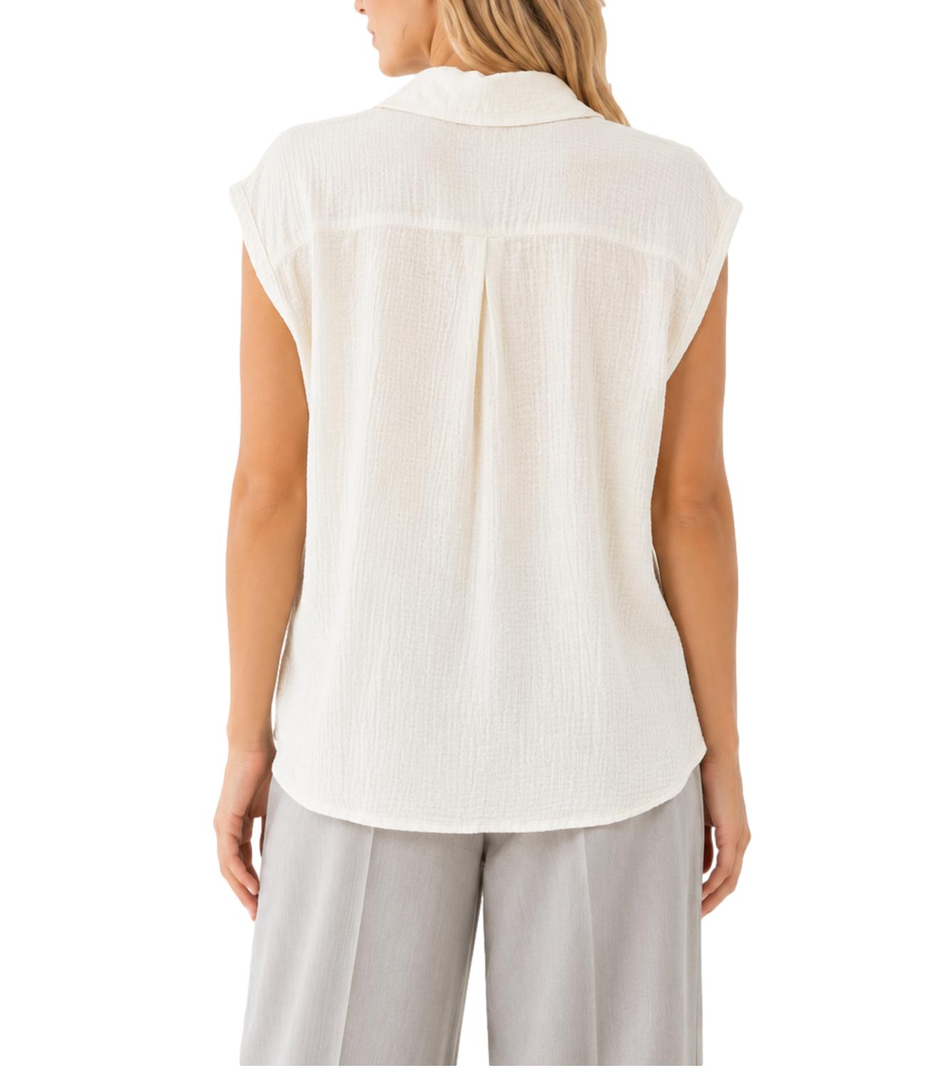 Philia loft camicia giromanica donna beige chiaro