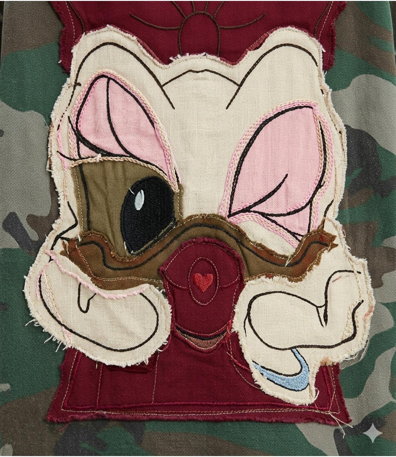 Camicia militare Philia con stampa paperina