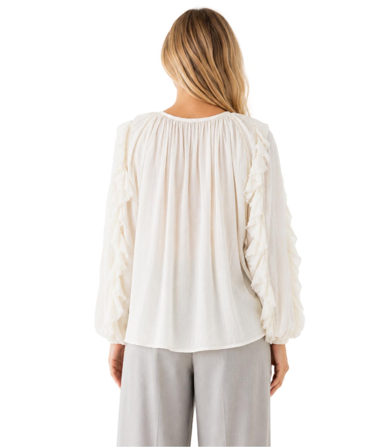 Philia loft camicia manica lunga con frange