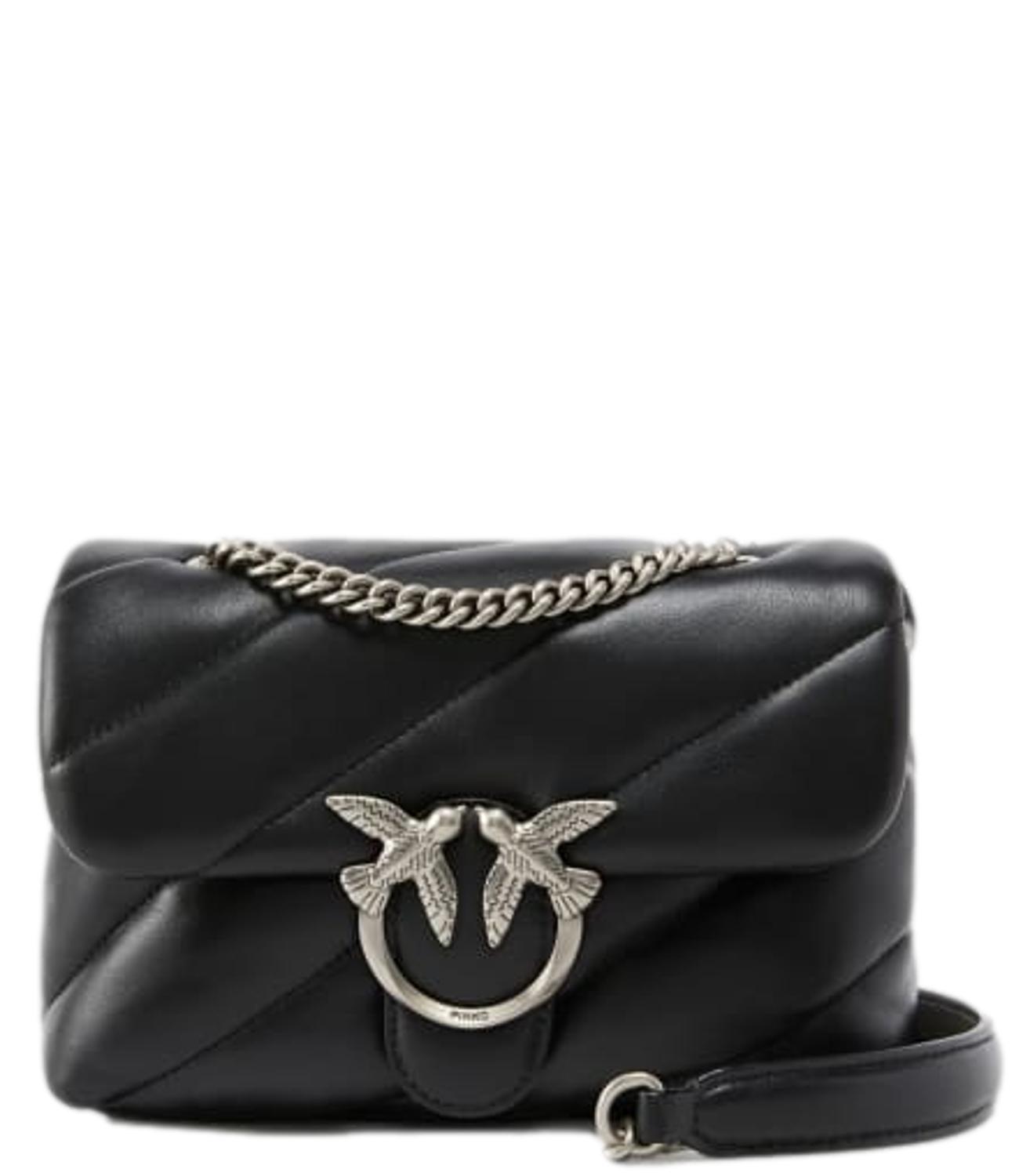 Pinko Borsa Love Puff Mini Cl Sheep Nappa Nero/Silver Donna