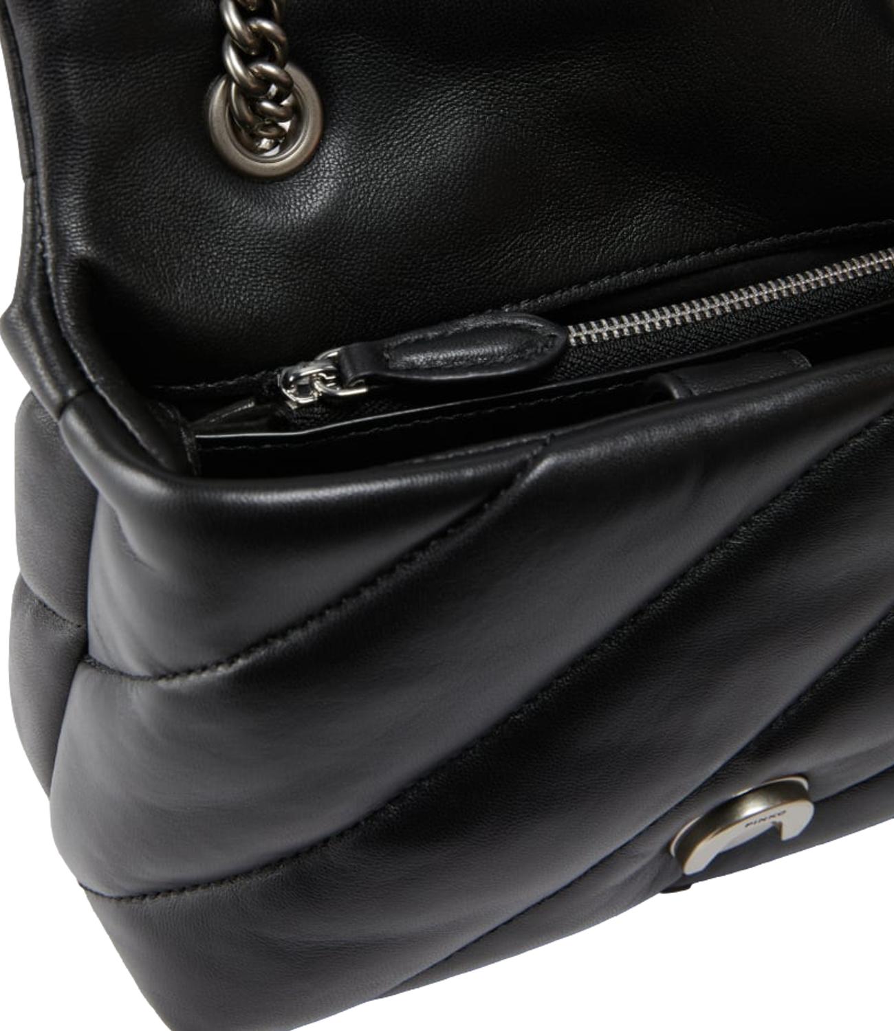 Pinko Borsa Love Puff Mini Cl Sheep Nappa Nero/Silver Donna
