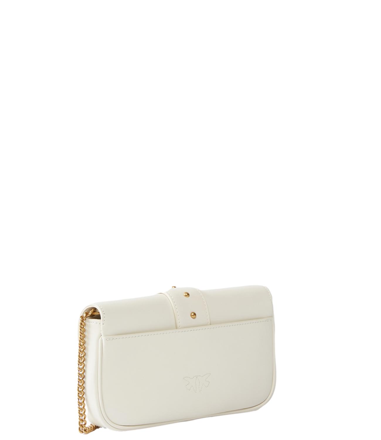 Pinko Borsa Love One Pocket C Vitello Seta Bianco/Gold Donna