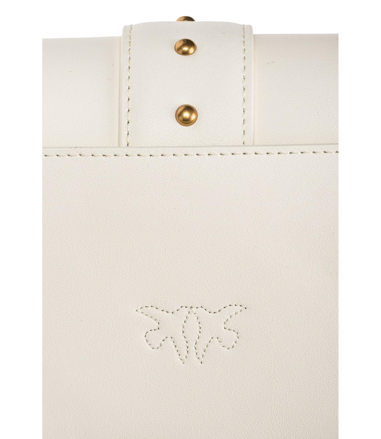 Pinko Borsa Love One Pocket C Vitello Seta Bianco/Gold Donna