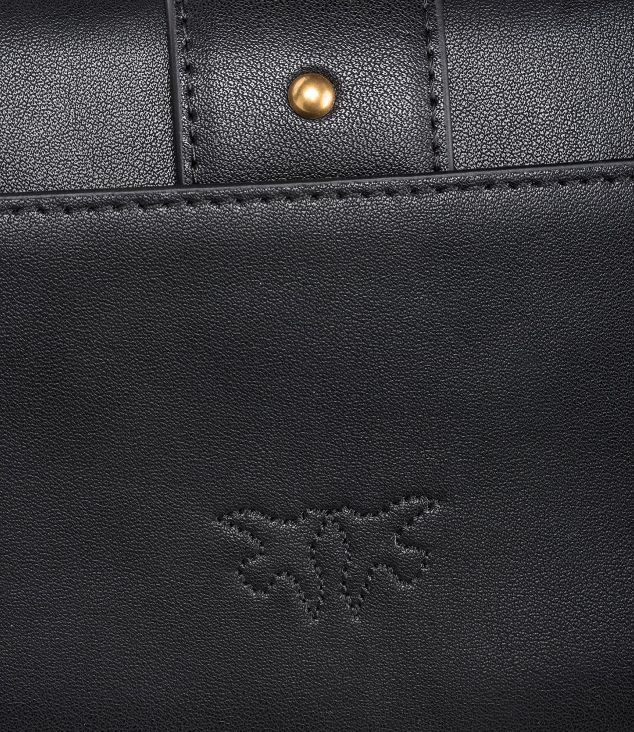 Pinko Borsa Love One Pocket C Vitello Seta Nero/Gold Donna