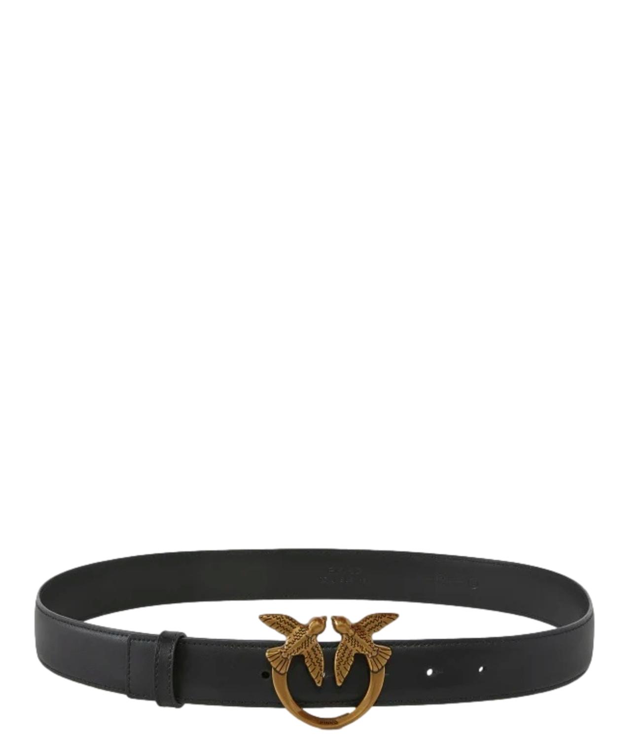 Pinko Cintura Love Berry H3 Belt.Low Vitello Nero/Gold Donna