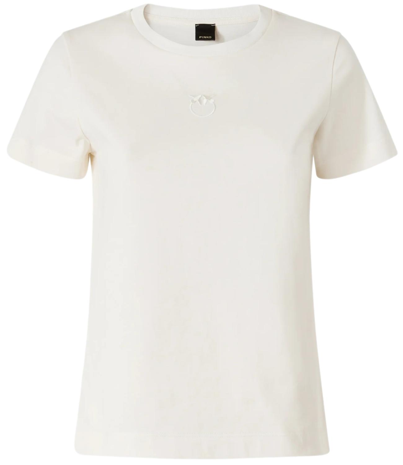 Pinko Bussolotto T-Shirt Jersey Patc Bianca Donna