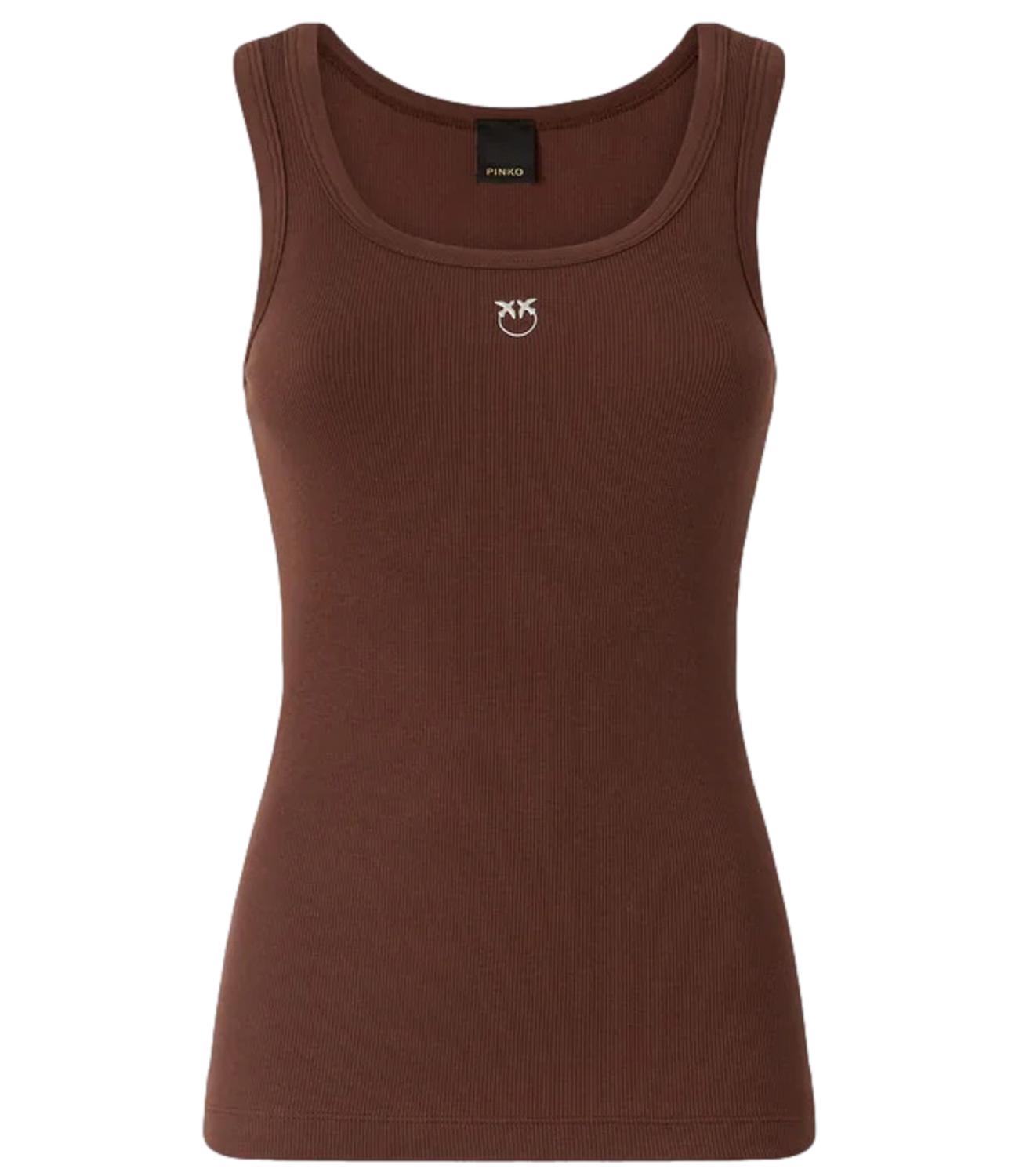 Pinko canotta Calcolatore marrone donna