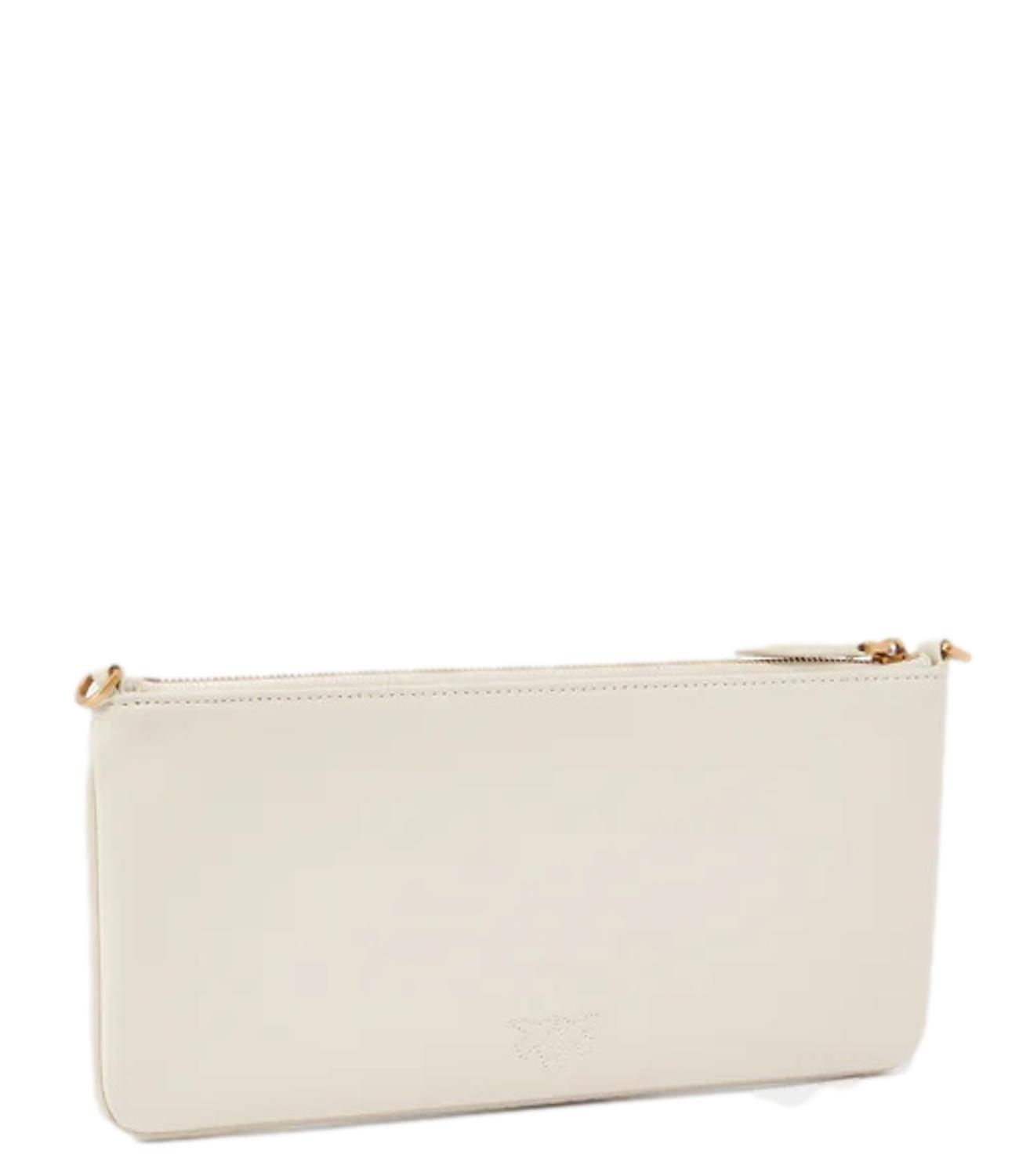 Pinko borsa Horizontal Flat bianco seta donna