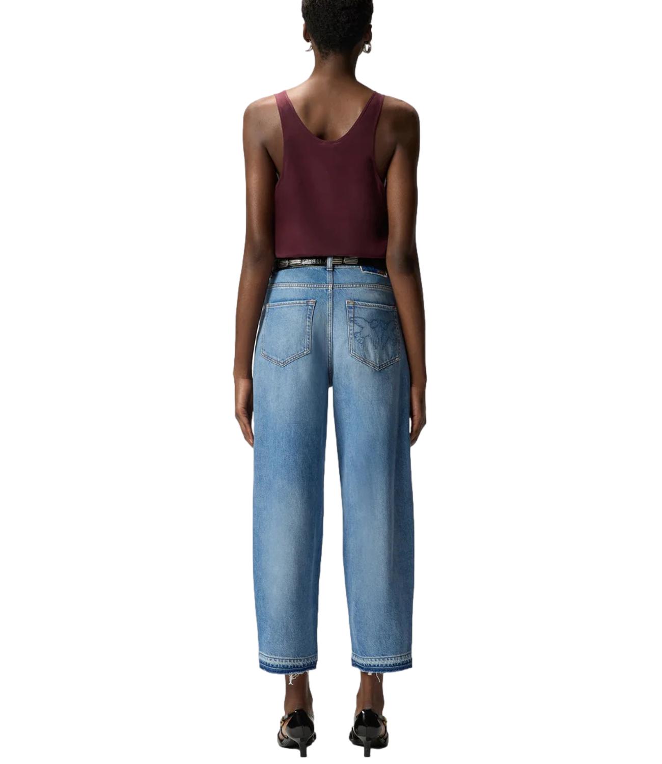 Pinko Jeans Estelle Egg Dirty Blue Denim donna