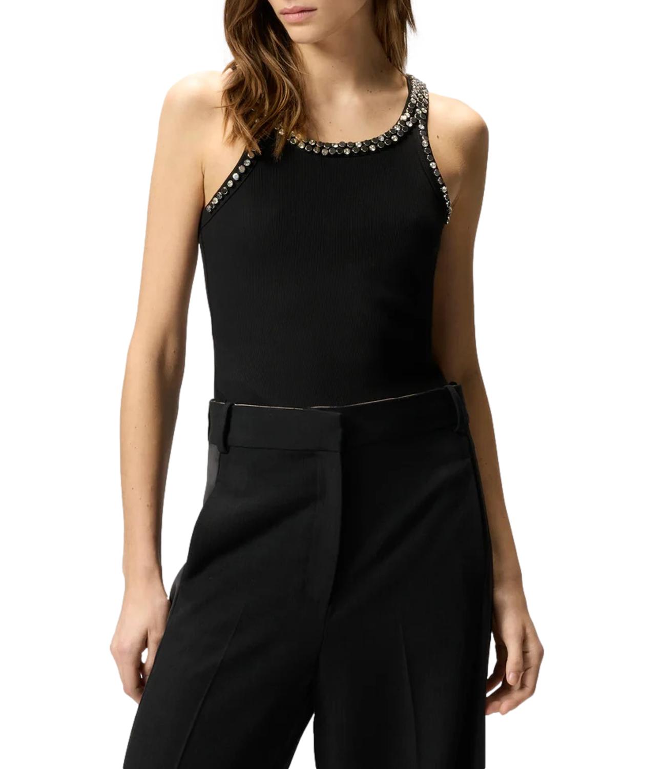 Pinko Canotta Coriandoli Costina nero donna