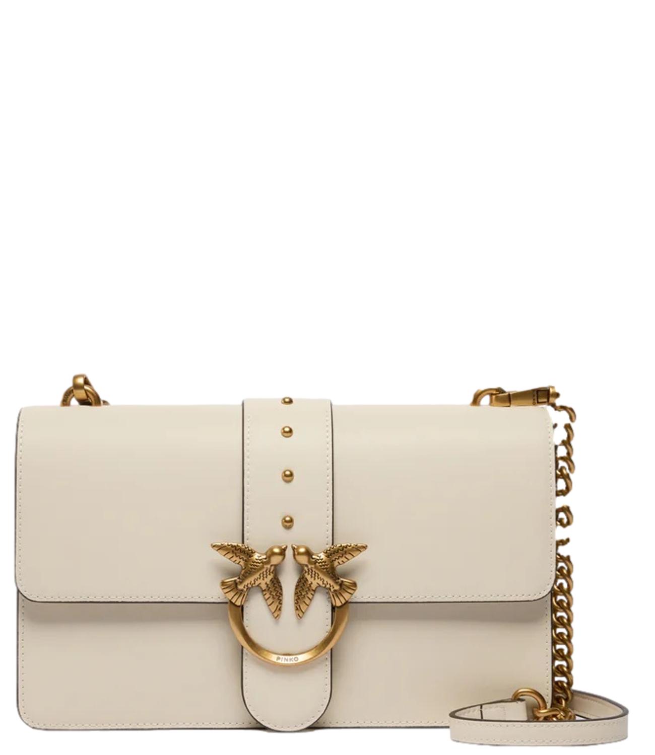 Pinko Love bag One Classic bianco seta donna