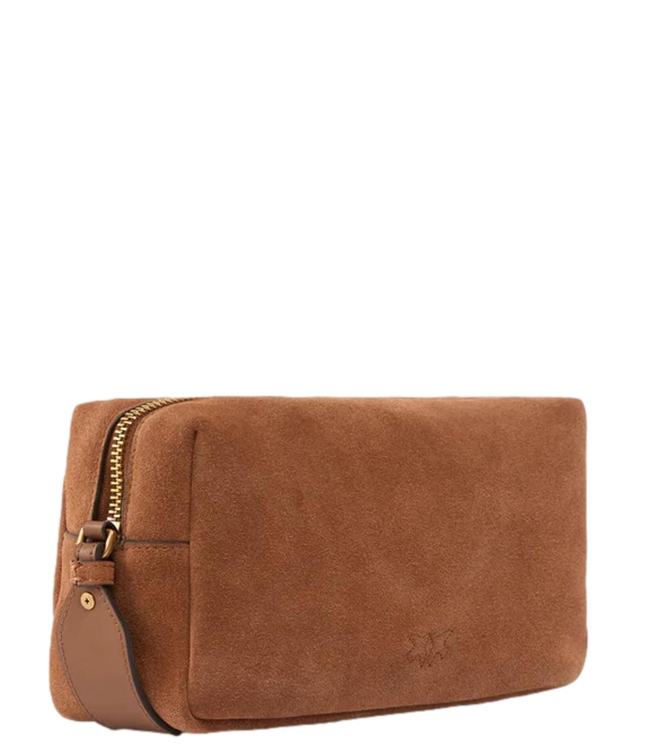Pinko Shoulder Horizontal Suede marrone donna