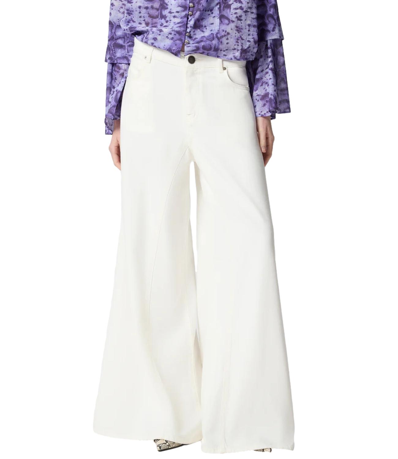 Pinko Winona Wide Leg Bull bianco donna