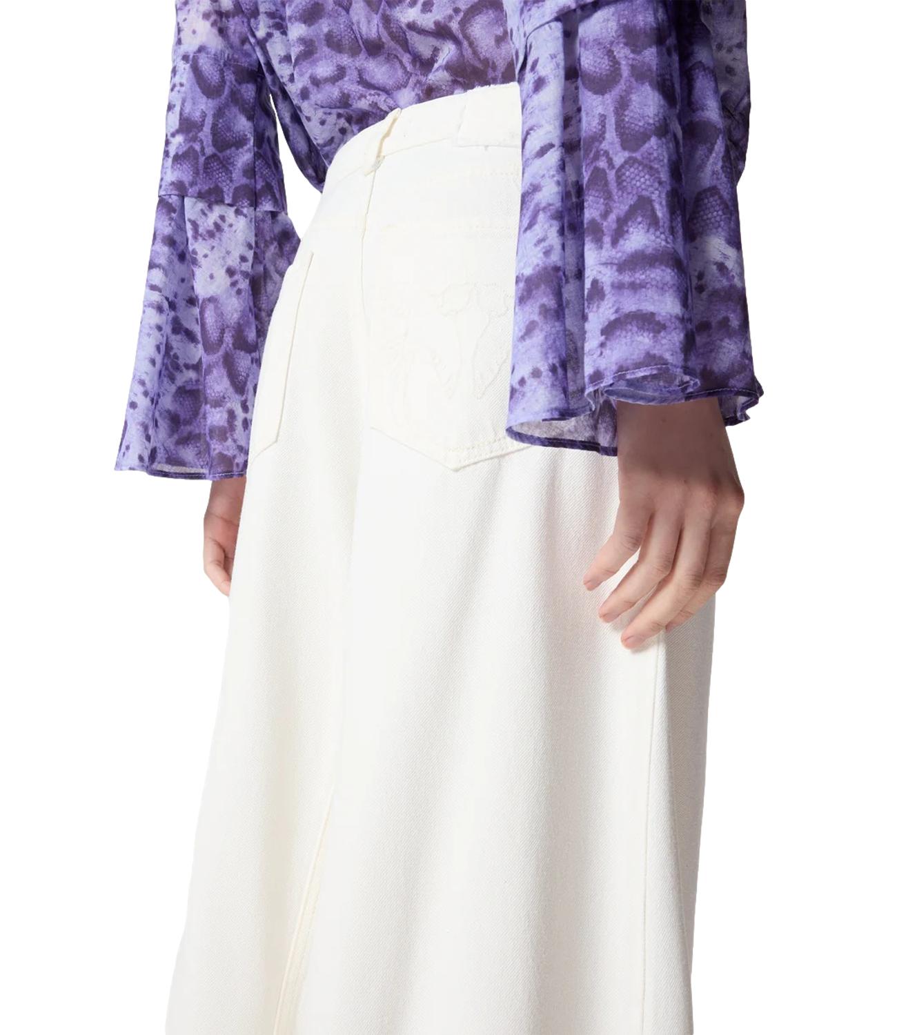 Pinko Winona Wide Leg Bull bianco donna