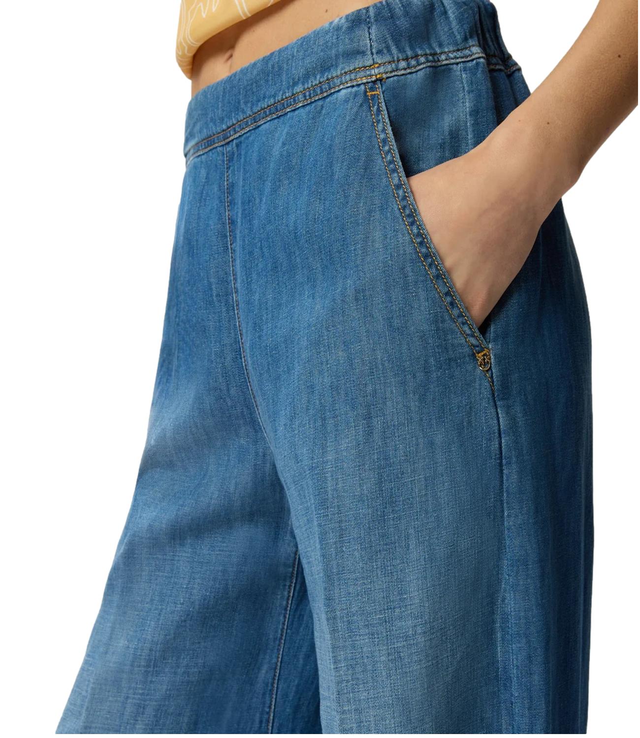 Pinko Pantalone spiaggia Light Denim donna