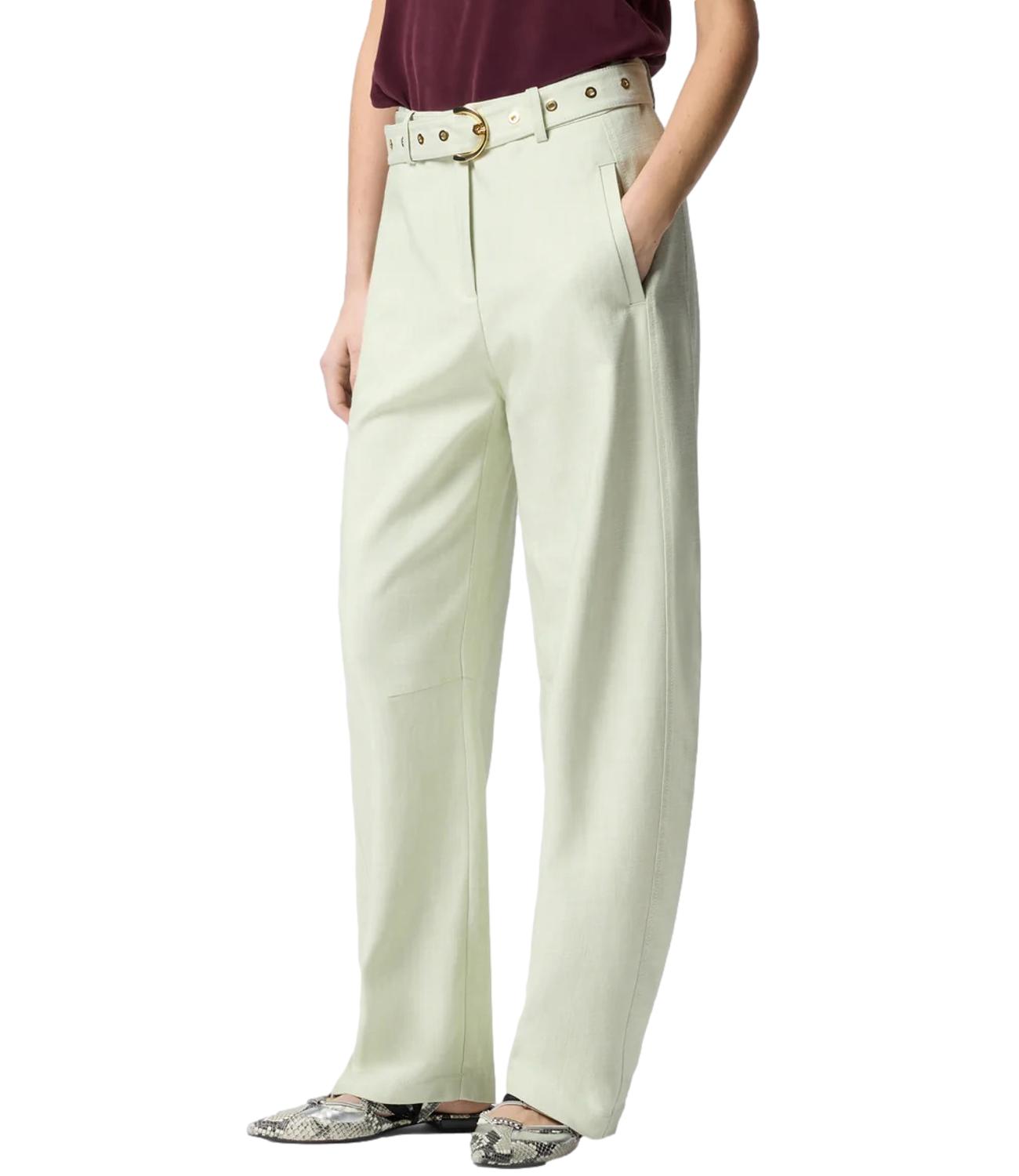 Pinko Lexy Pantalone Frisottino verde marina donna