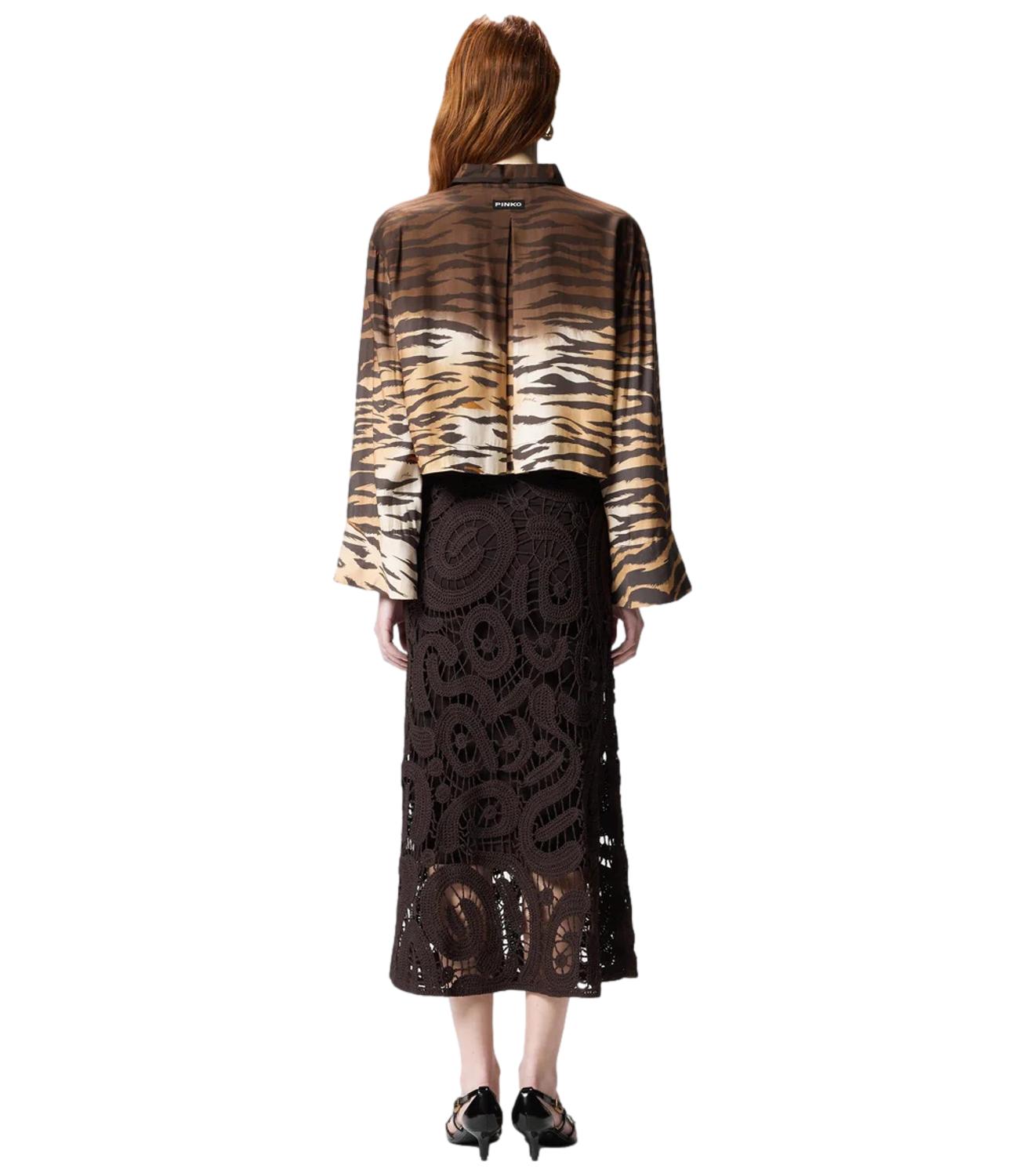 Pinko camicia Cordelia marrone beige donna