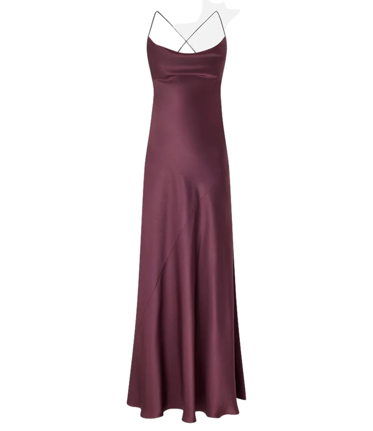 Pinko abito Farro Satin bordeaux donna