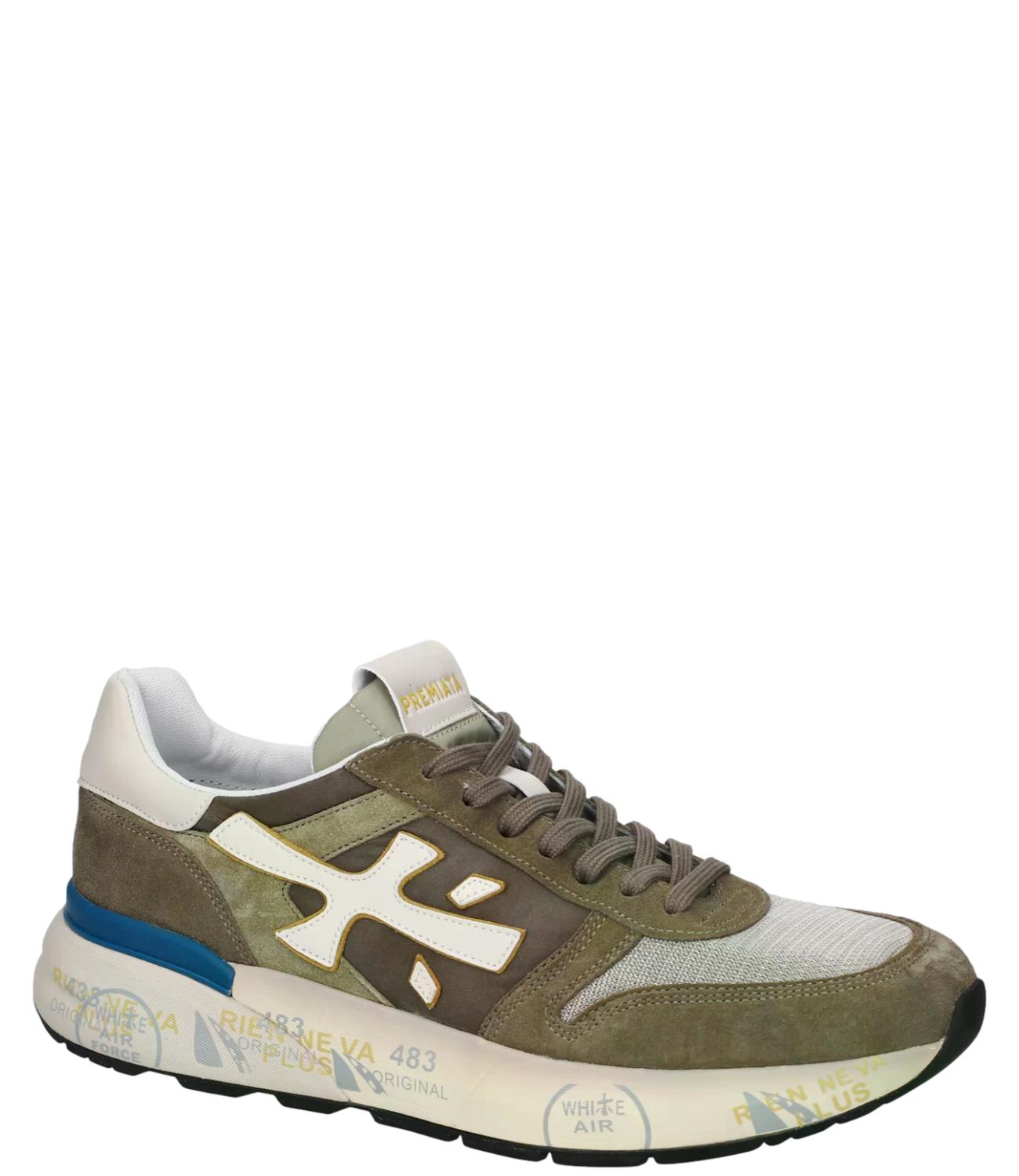 Sneakers Premiata MICK 8086 Verde e Marrone