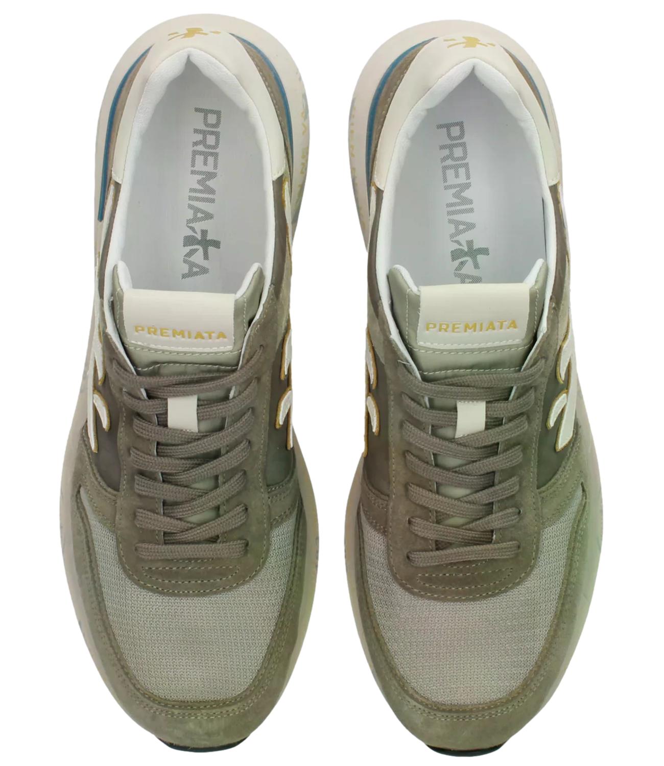 Sneakers Premiata MICK 8086 Verde e Marrone