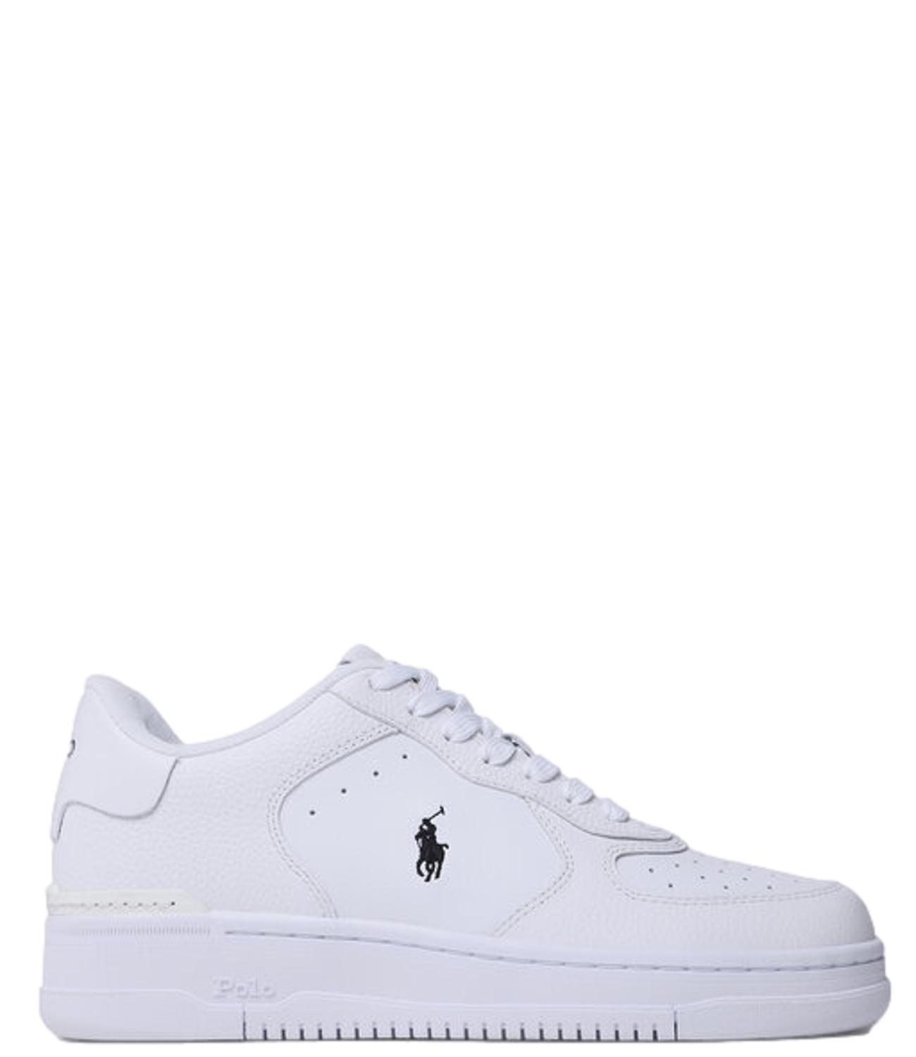 Master court sneakers low top lace pelle bianca