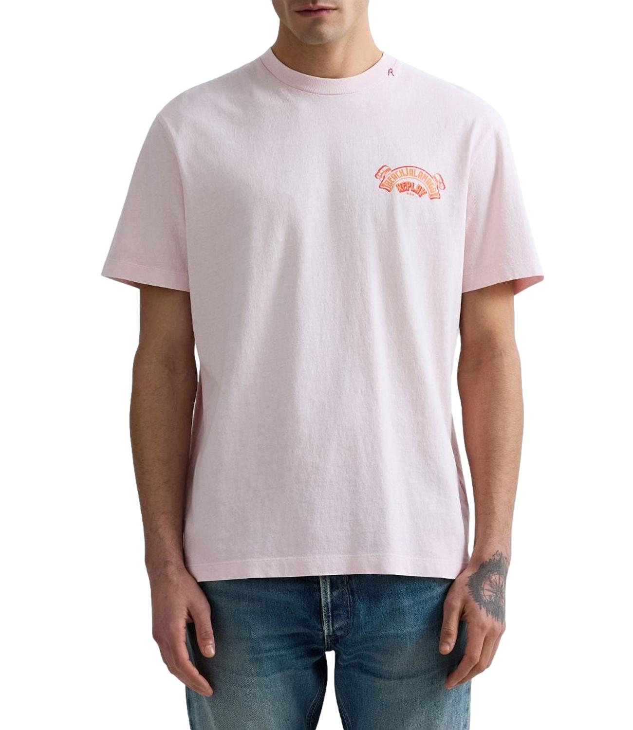 T-Shirt Replay Uomo Rosa