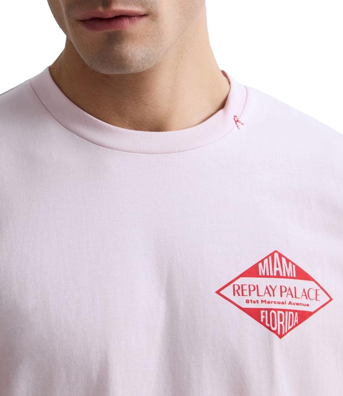 T-Shirt Replay Uomo Rosa